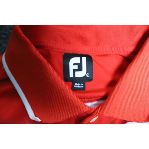 FootJoy Golf Polo Shirt Mens L Red Activewear Sport Outdoor Logo Embroidered - Picture 3 of 8